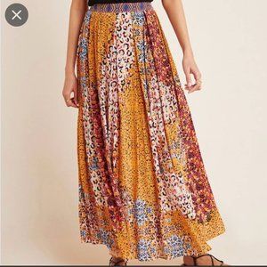 Anthropologie Bhanuni by Jyoti Maxi Skirt Animal Print Size 10
